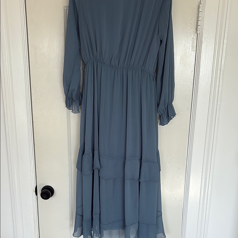 zara blue ruffle dress Blue sequin mini dress